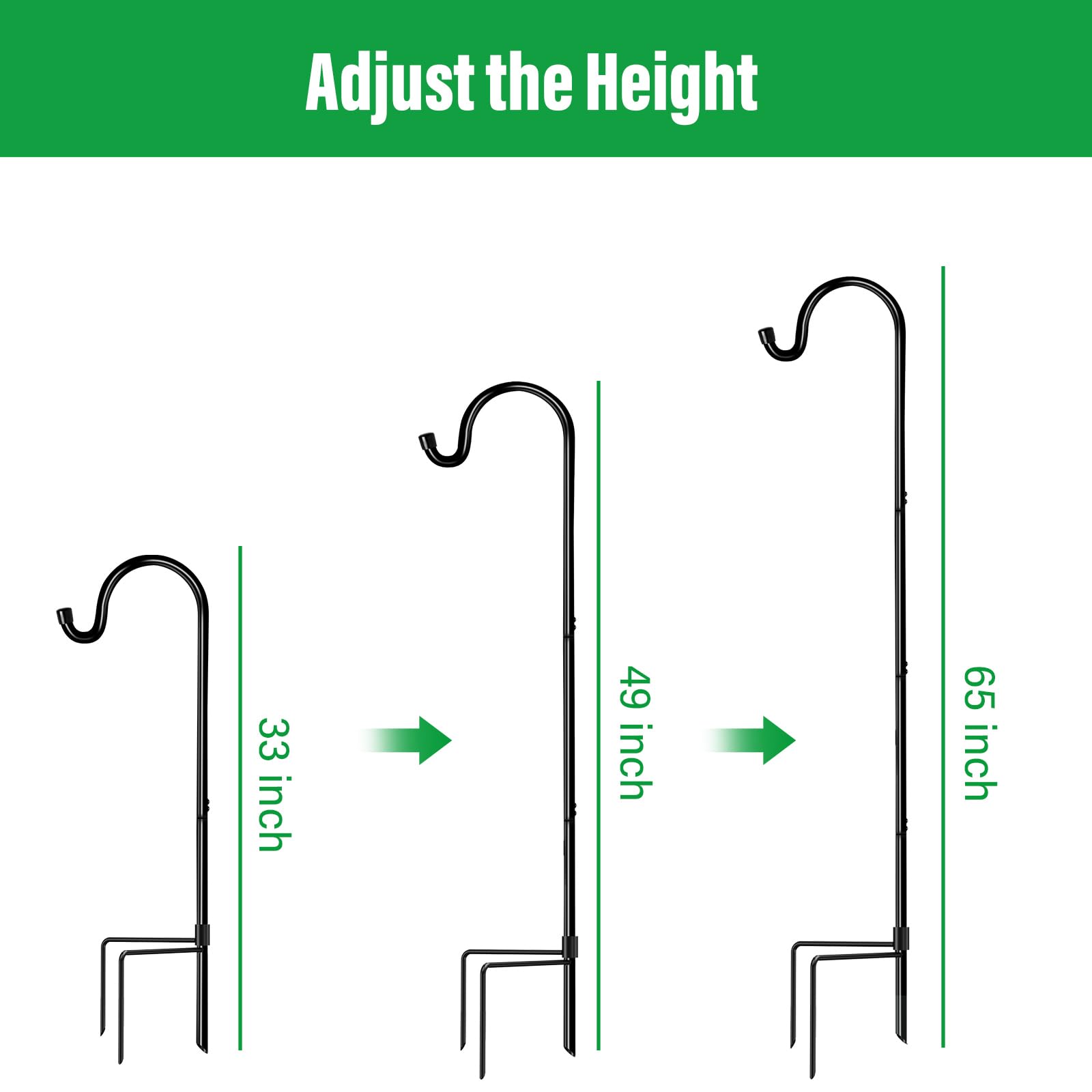 GOFORWILD shepherd hooks with wind chimes