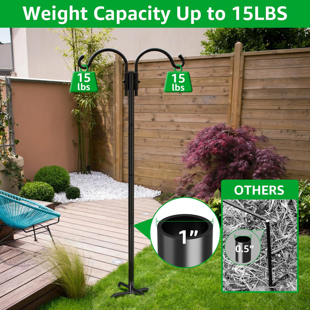 GOFORWILD shepherds hook adjustable height feature