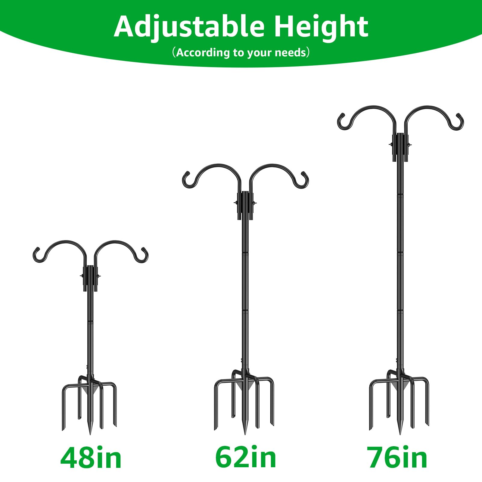 GOFORWILD shepherds hook in outdoor garden setting