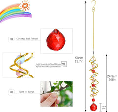 Gold S-shaped hook for easy installation of the wind spinner