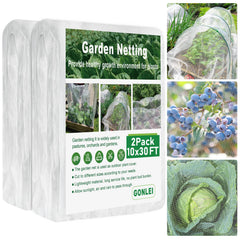 GonLei Garden Netting 2-Pack 10x30FT nylon mesh front view