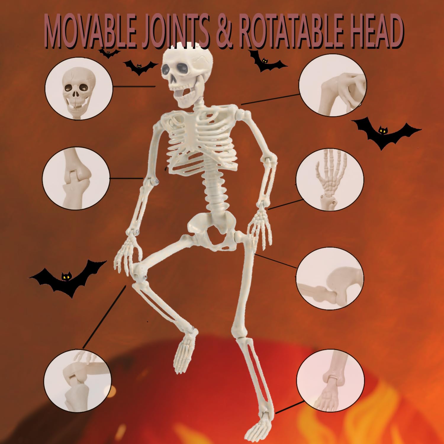 GONOSEED Halloween skeleton group set displayed on a table