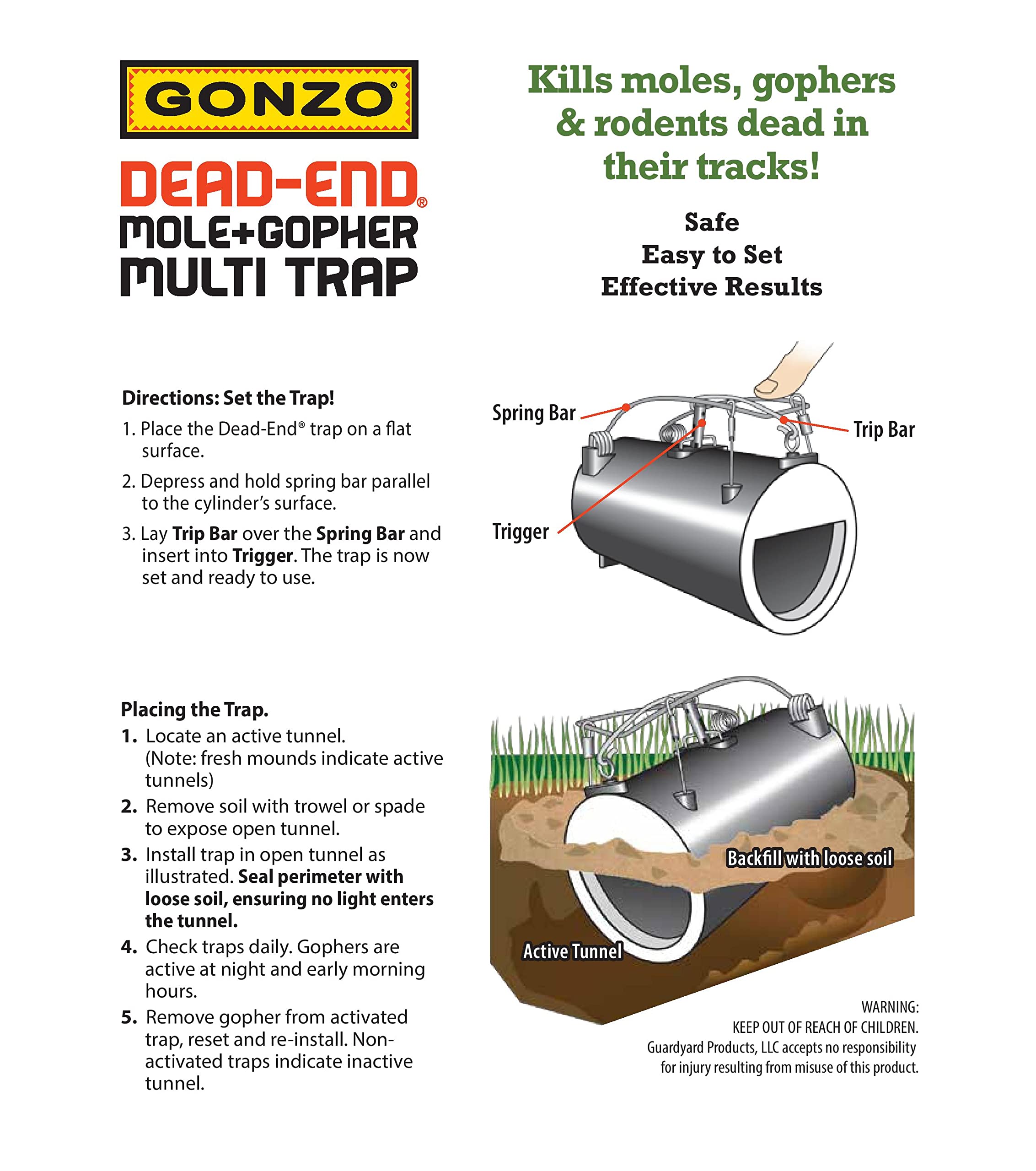 GONZO trap set in a garden