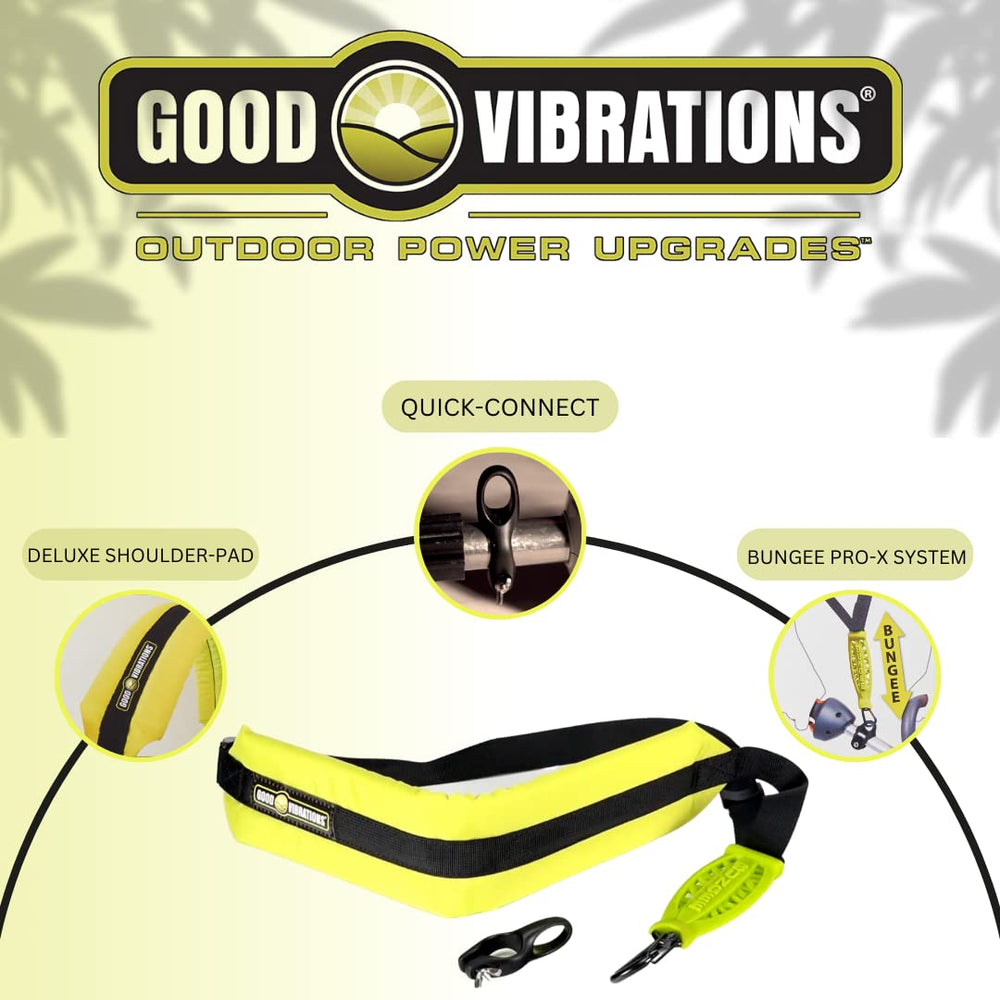 Good Vibrations Zero Gravity Trimmer Strap side view showing shoulder pad