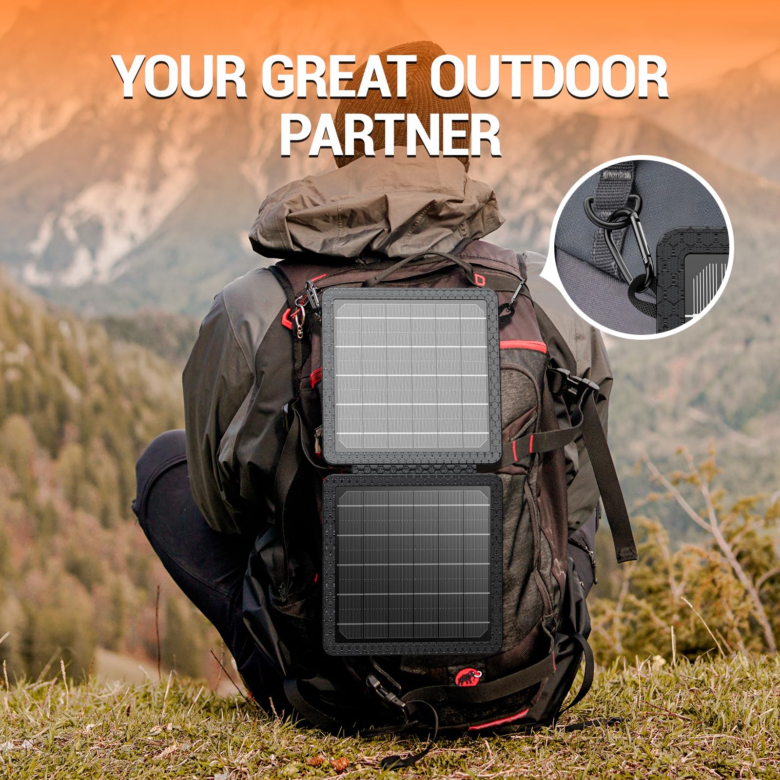 GOODaaa solar charger in use outdoors