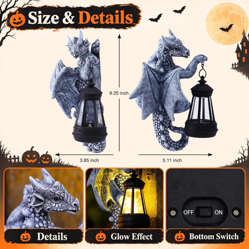 Goodeco Dragon Tree Hugger Solar Lantern showing intricate details
