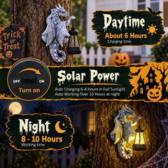 Goodeco Dragon Tree Hugger Solar Lantern with its solar panel