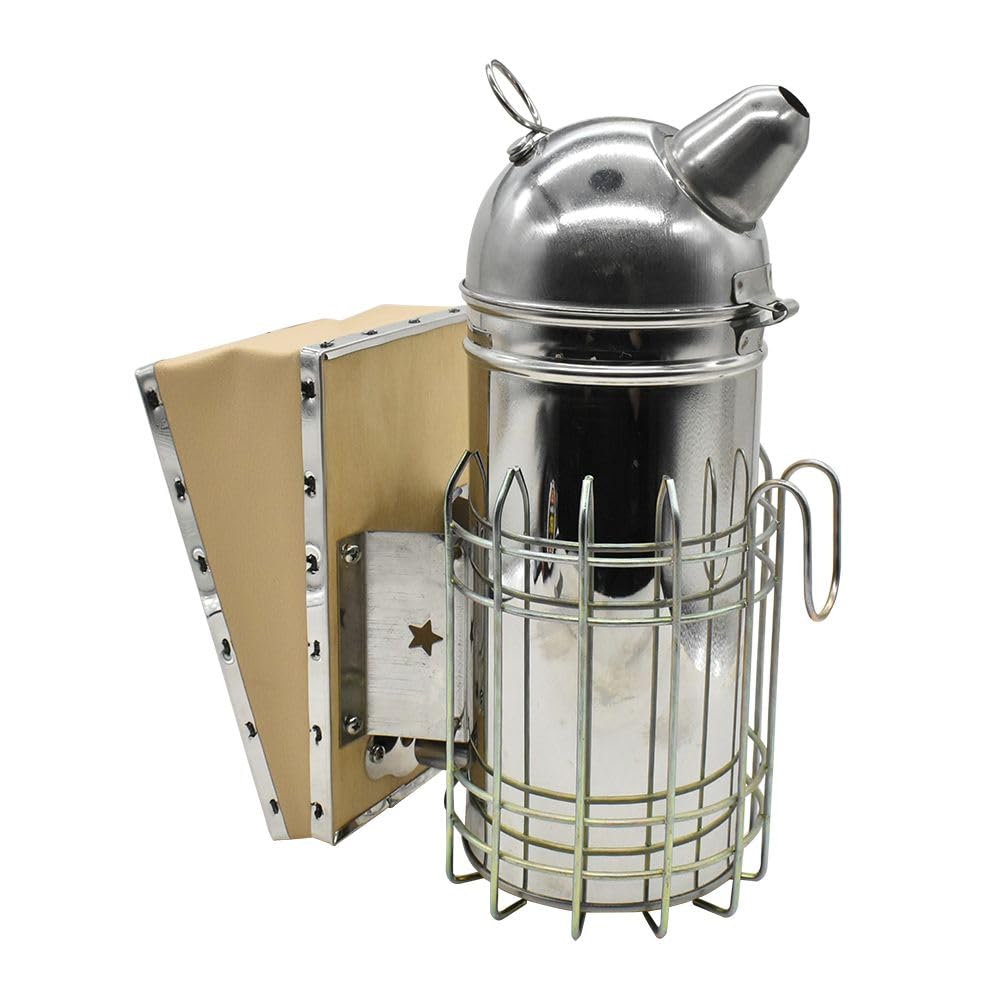 GOODLAND BEE SUPPLY 11-inch stainless steel bee hive smoker front view