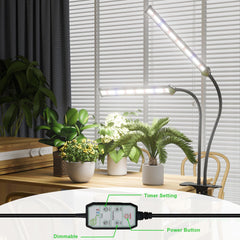 GooingTop LED Grow Light in use on a desk with plants