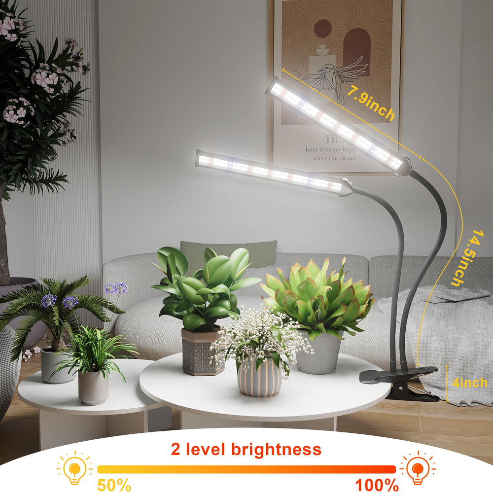 GooingTop LED Grow Light showing timer and adjustable settings