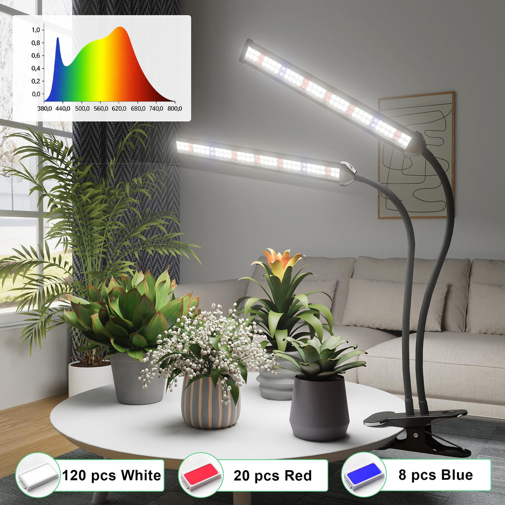 GooingTop LED Grow Light side view with gooseneck adjustment
