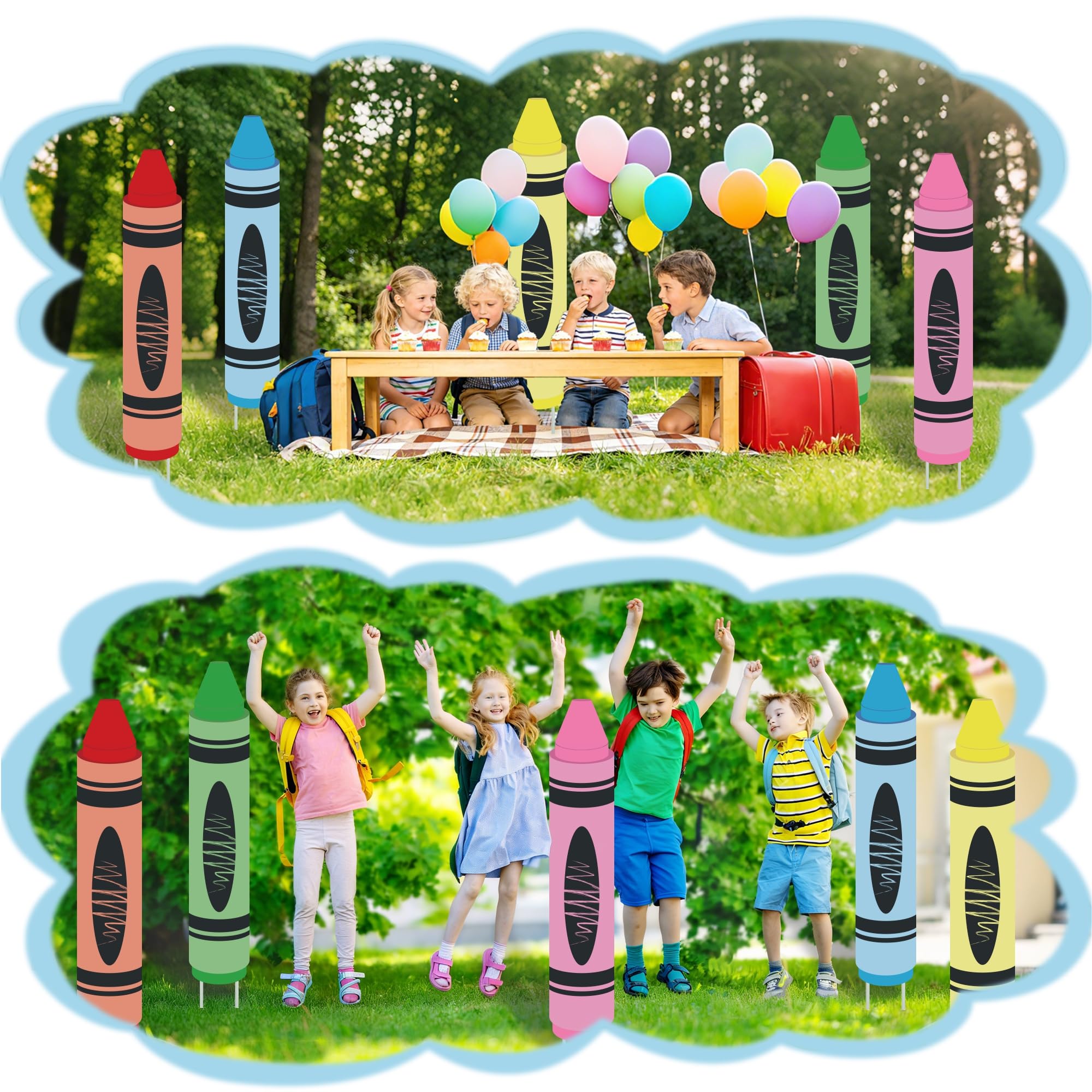 Goolife yard signs in a school yard setting
