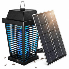 GooQand Solar Bug Zapper 4500V front view with solar panel