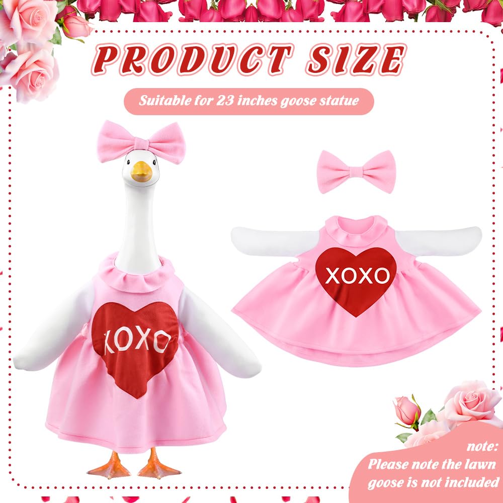 Goose costume featuring a cute pink bow detail