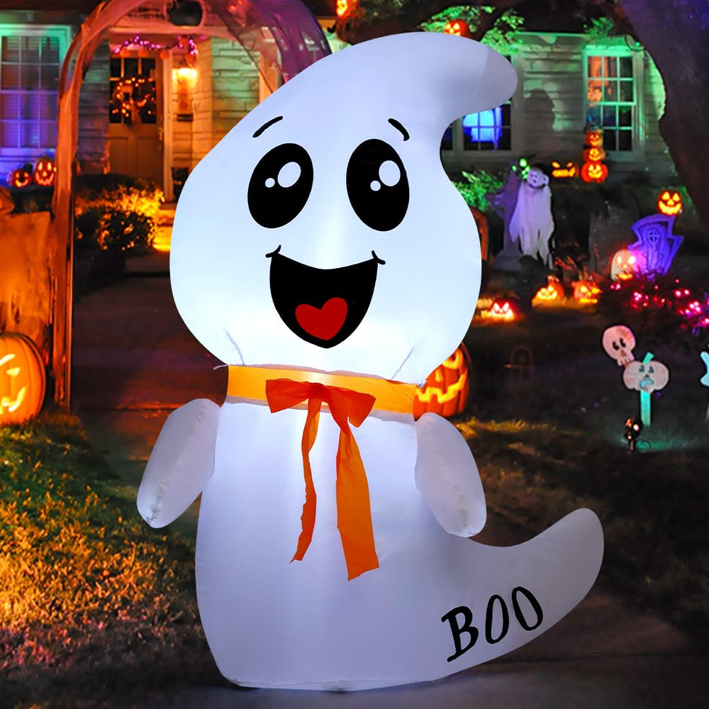 GOOSH 4 FT Halloween Inflatable Cute Ghost with LED lights