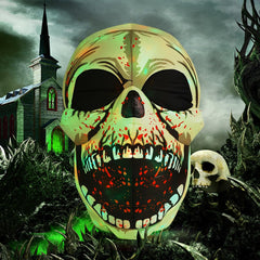 GOOSH 4 FT Halloween Inflatable Skull with colorful LED lights