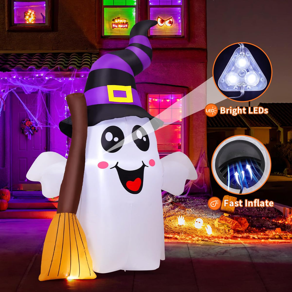 GOOSH Halloween ghost with built-in LED lights at night