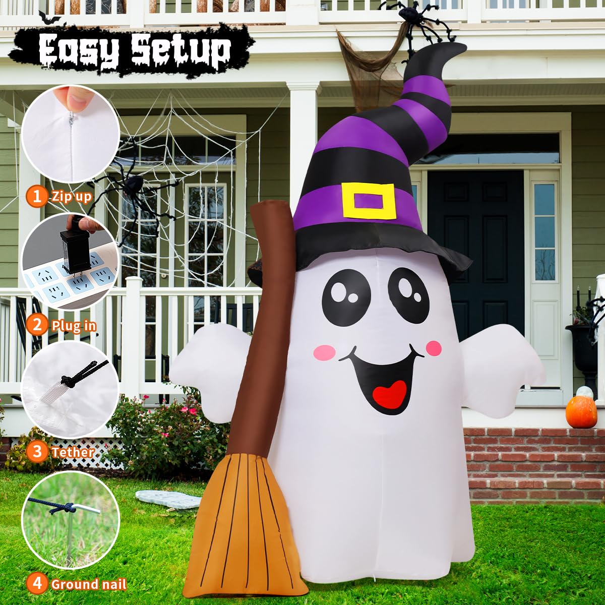 GOOSH inflatable ghost deflated in storage bag
