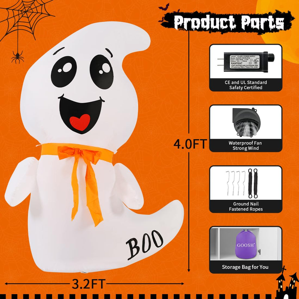 GOOSH inflatable ghost packaged with storage bag