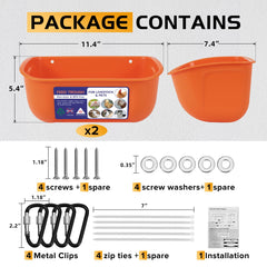 Goovilla Chicken Feeder Waterer 5 Quart Orange in garden
