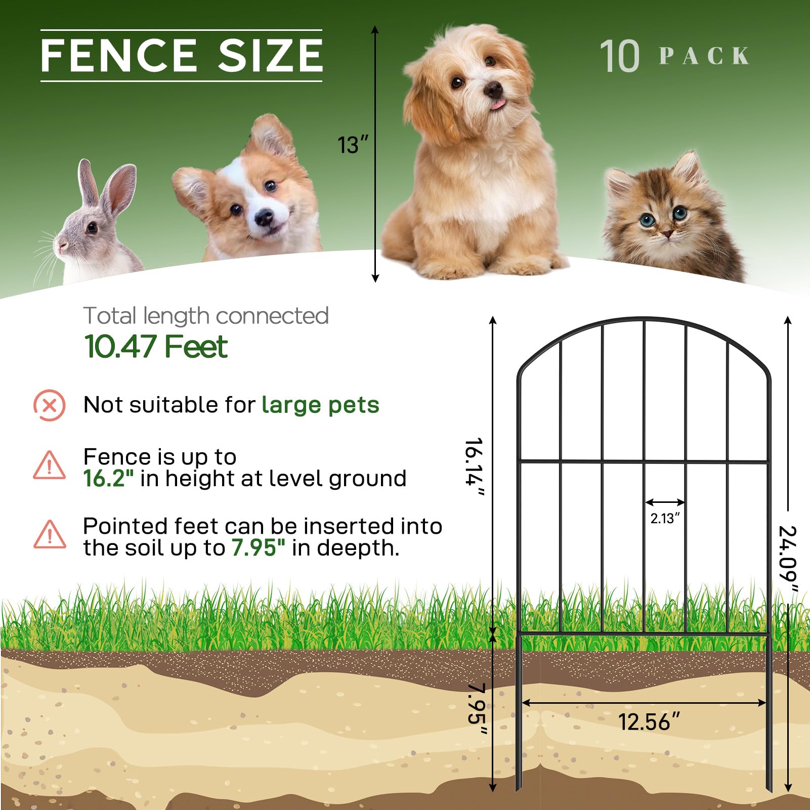 Goovilla Garden Fence around flower bed