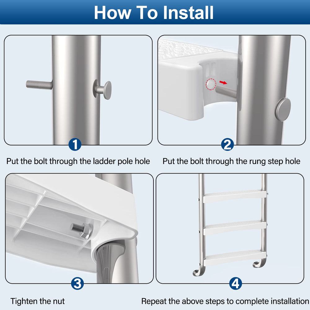 Goovilla pool ladder steps pack including three steps
