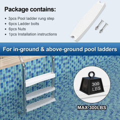 Goovilla pool ladder steps showing non-slip texture