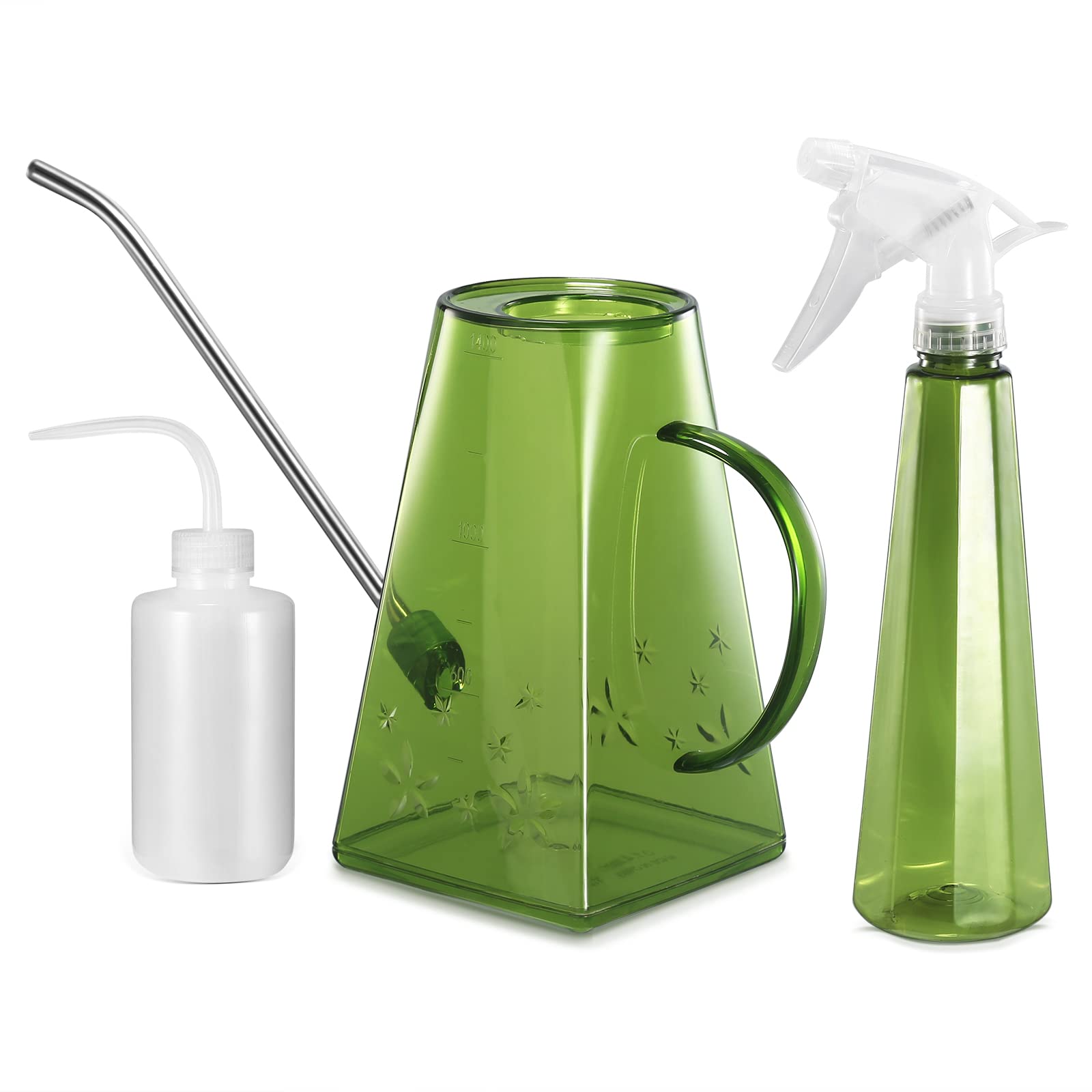 Goowin 47 oz watering can with transparent diamond design