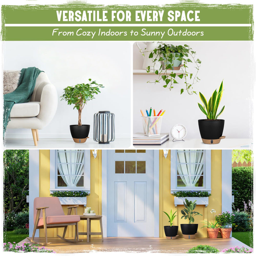Goproauto planter with detachable saucer tray
