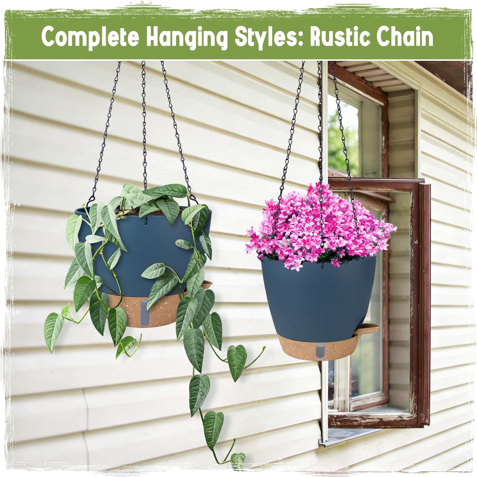 Goproauto planters in outdoor garden setting