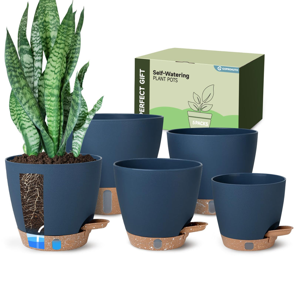 Goproauto Self-Watering Pot Set with visible water window