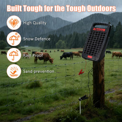 Gorhope Solar Electric Fence Charger installed on a fence post