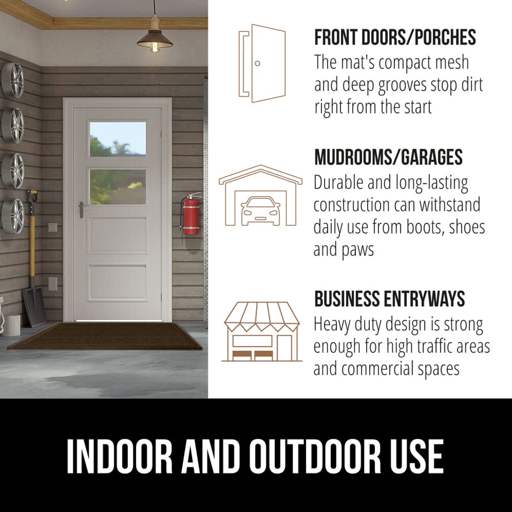 GORILLA GRIP Dirt Grabber Door Mat in a mudroom