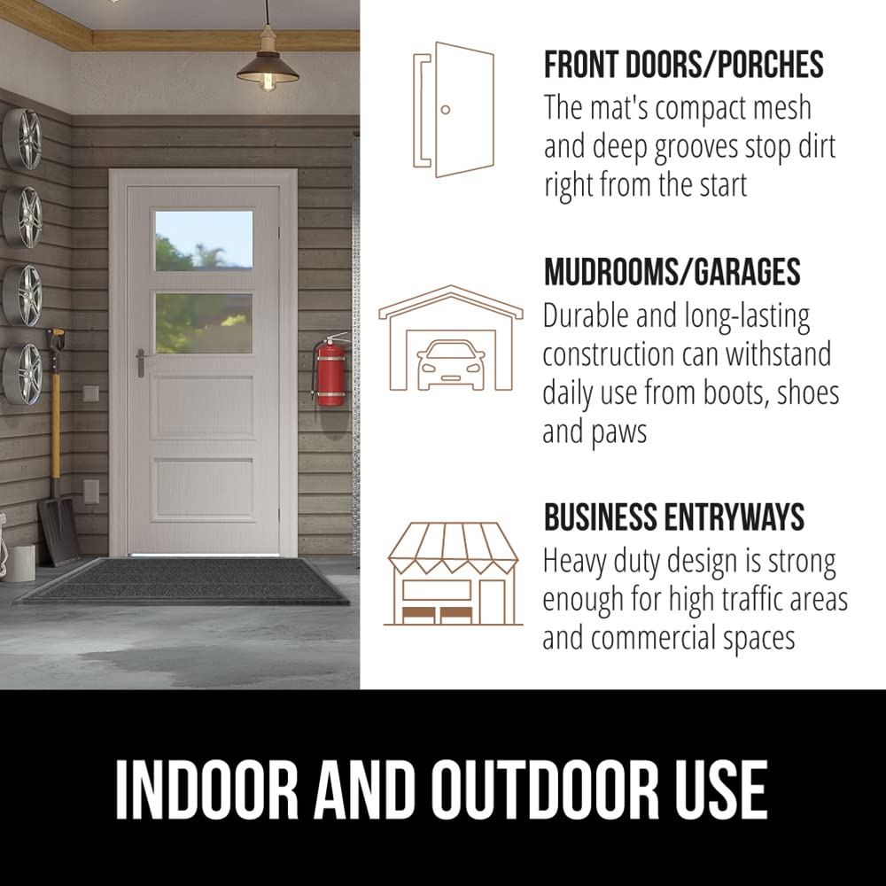 GORILLA GRIP Dirt Grabber Door Mat in indoor entryway