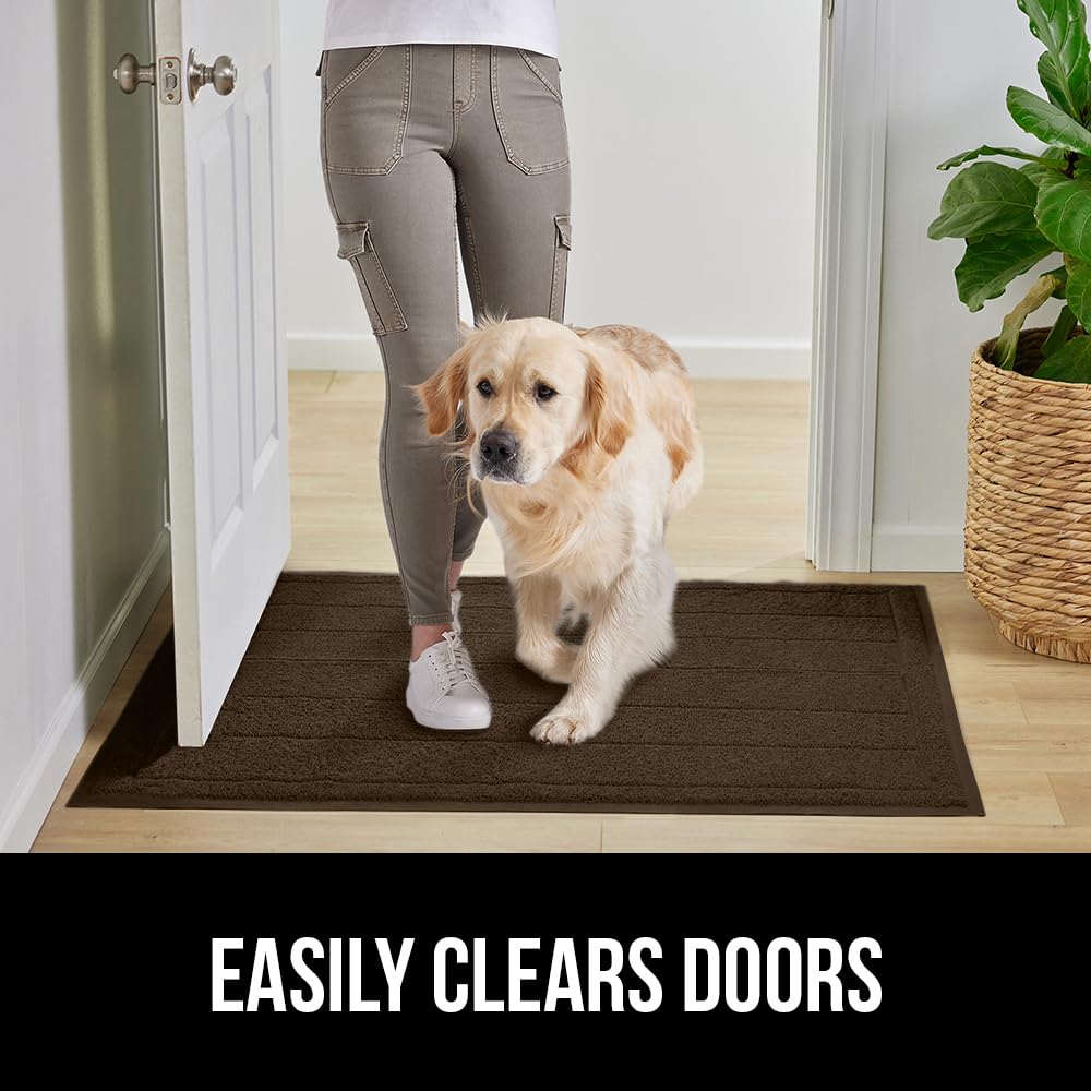 GORILLA GRIP Dirt Grabber Door Mat in outdoor entryway setting