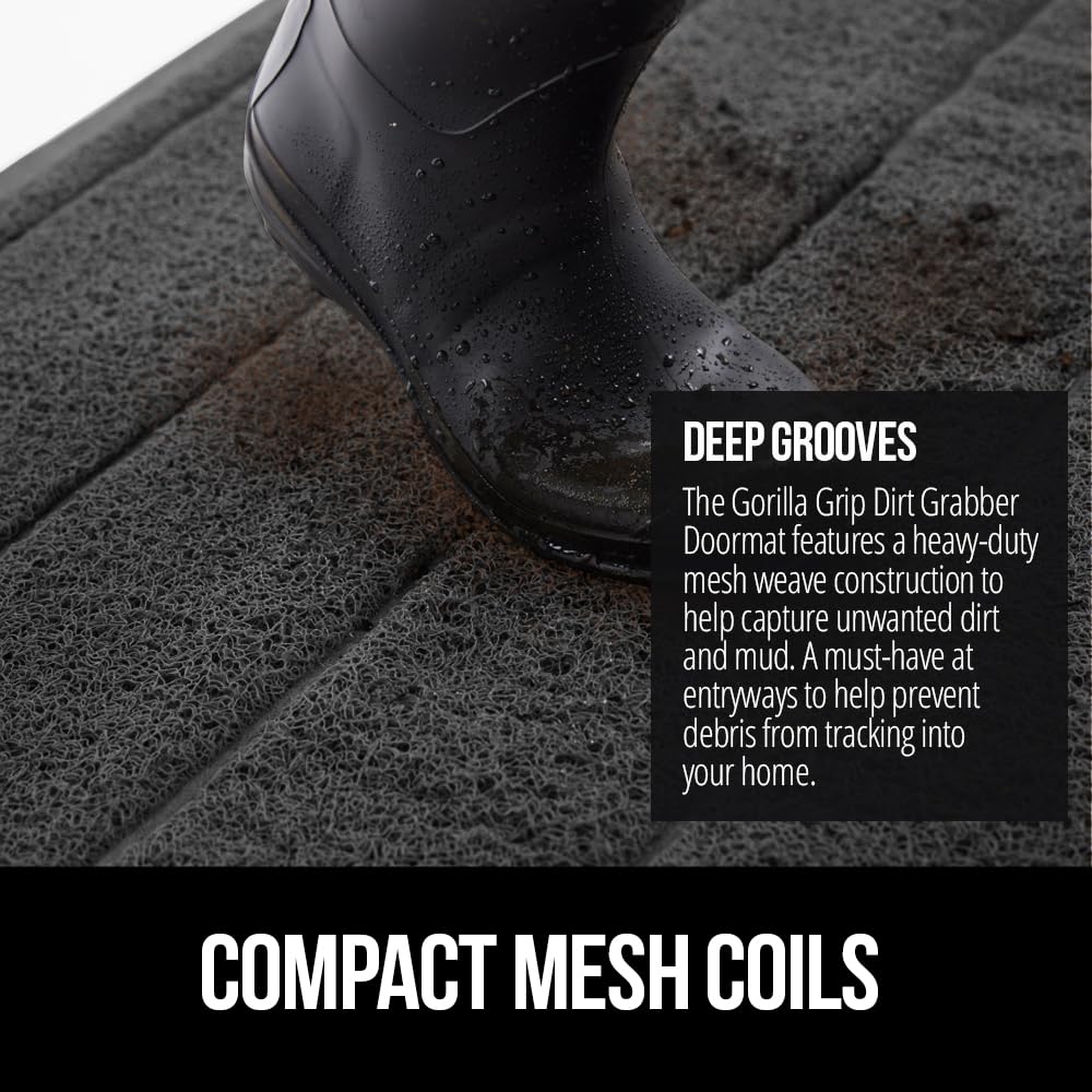 GORILLA GRIP Dirt Grabber Door Mat showing deep grooves