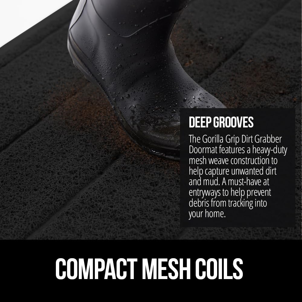 GORILLA GRIP Dirt Grabber Door Mat showing deep grooves