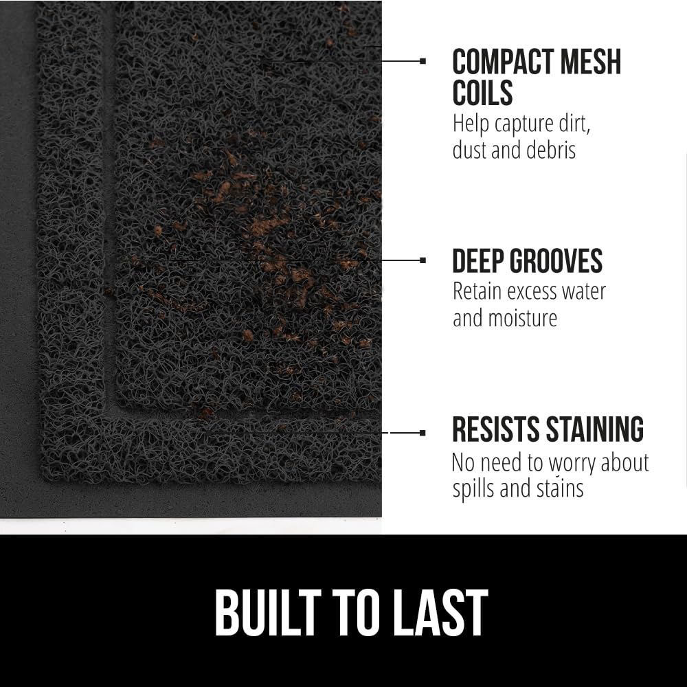 GORILLA GRIP Dirt Grabber Door Mat side view showing depth