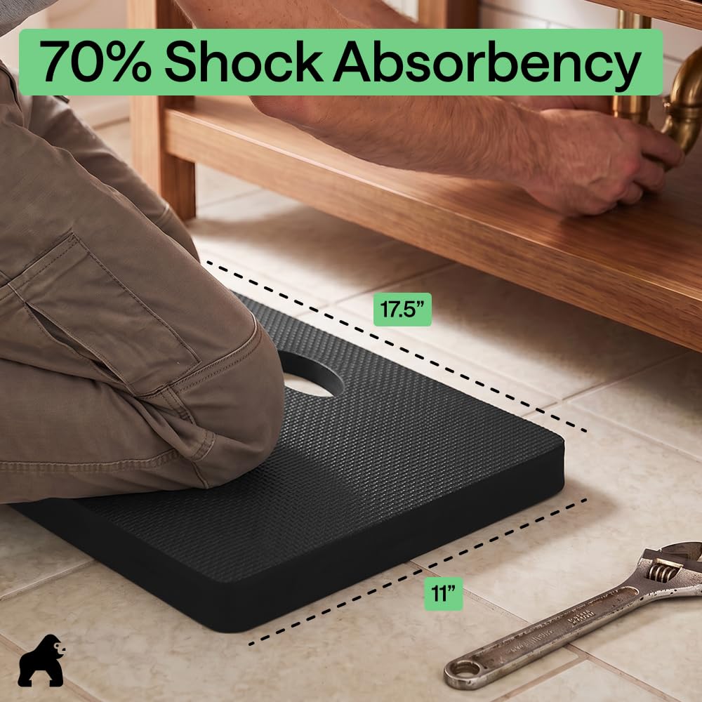 GORILLA GRIP Extra Thick Foam Kneeling Pad in garden setting
