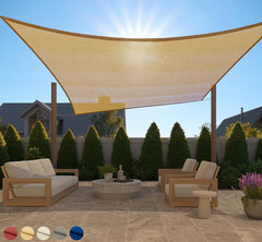 GORILLA GRIP Heavy Duty Sun Shade Sail 10x13 FT in Sand colour