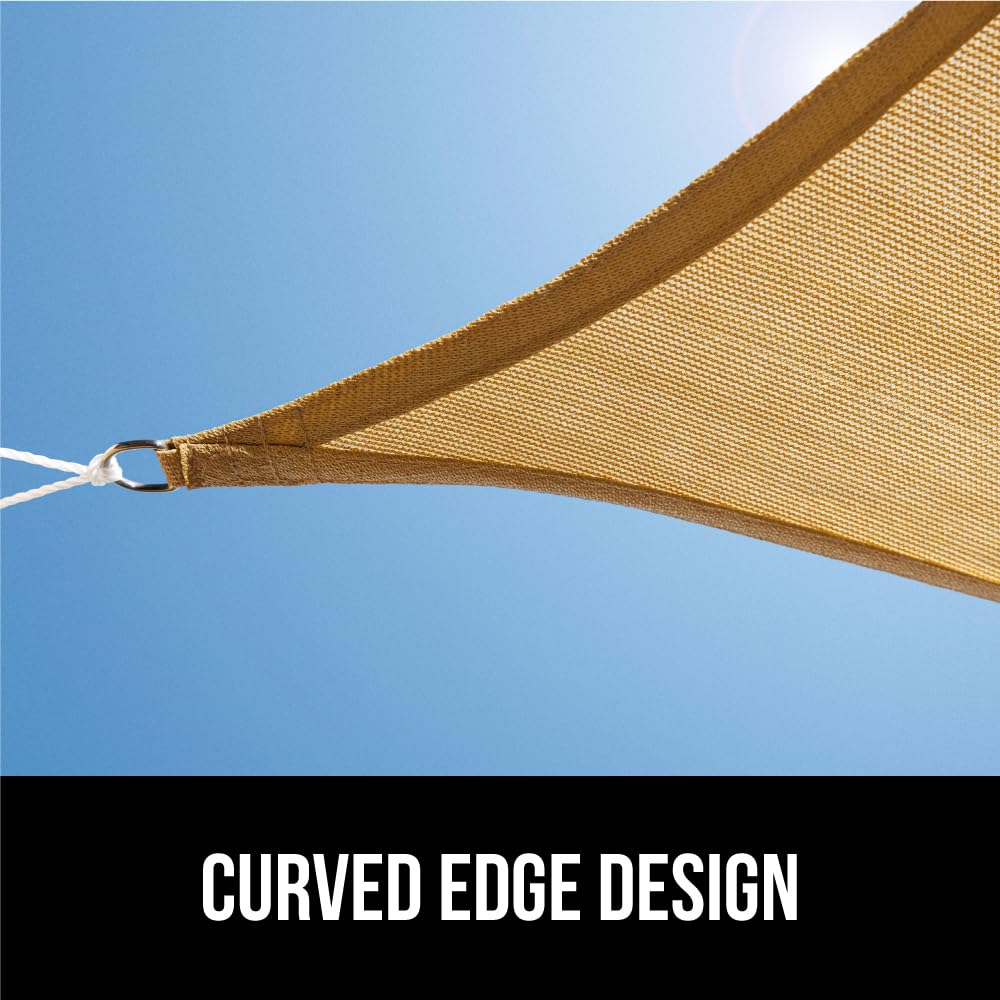 GORILLA GRIP Heavy Duty Sun Shade Sail displayed outdoors
