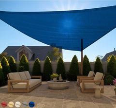 GORILLA GRIP Heavy Duty Sun Shade Sail front view, blue, 16x16 feet