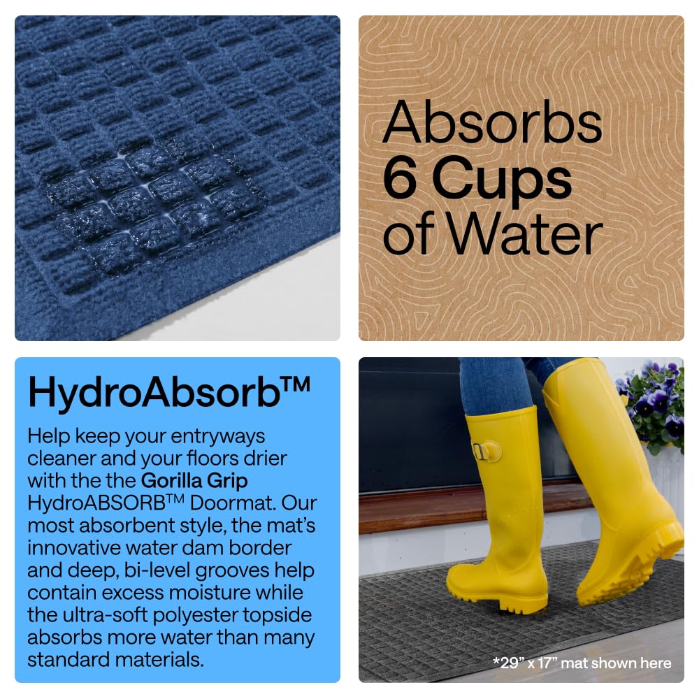 GORILLA GRIP HydroABSORB Door Mat in outdoor setting