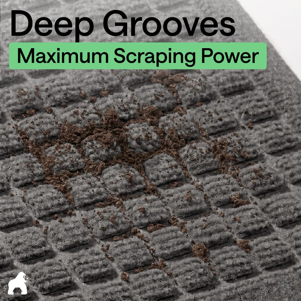 GORILLA GRIP HydroABSORB Door Mat in outdoor setting
