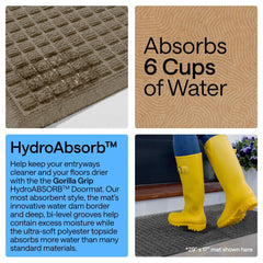 GORILLA GRIP HydroABSORB Door Mat on outdoor porch