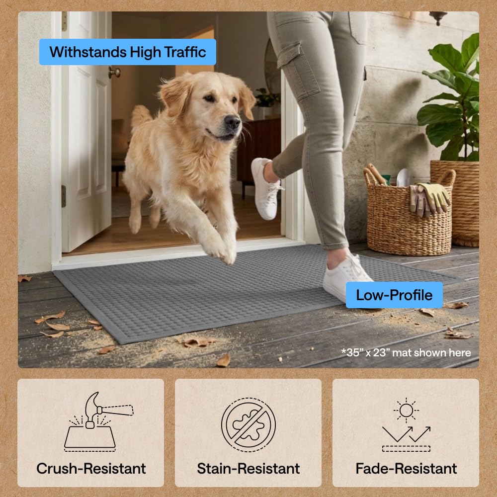 GORILLA GRIP HydroAbsorb Door Mat rubber backing