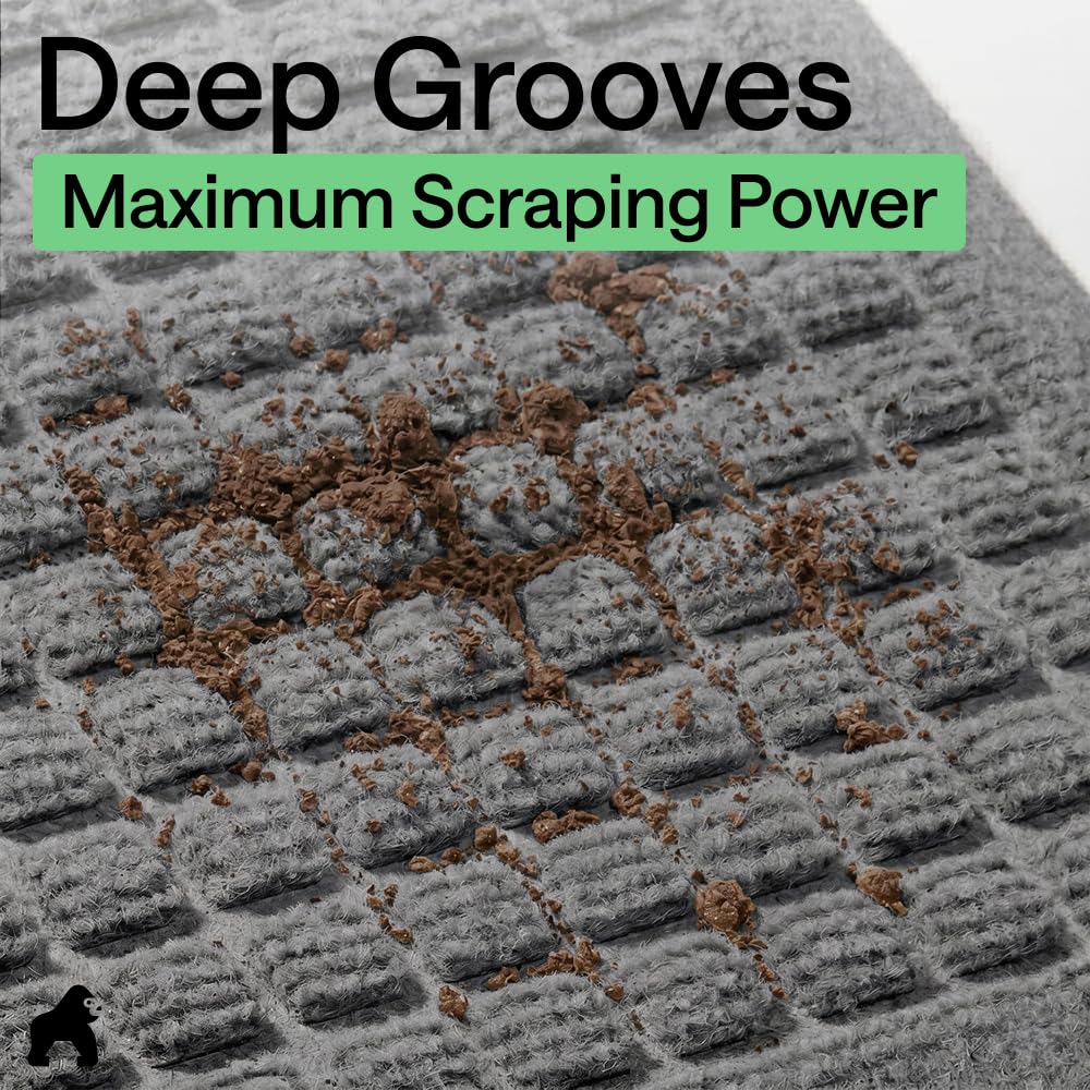 GORILLA GRIP HydroAbsorb Door Mat showing deep grooves