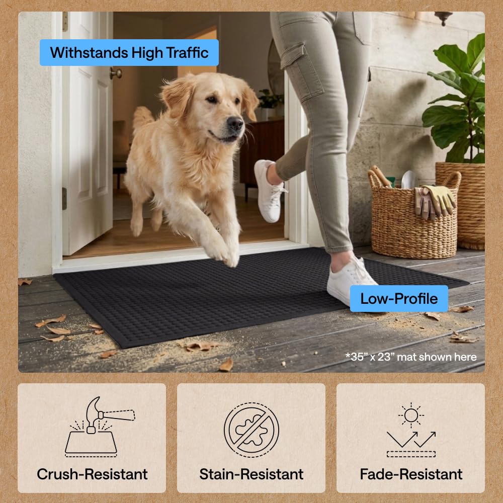 GORILLA GRIP HydroABSORB Doormat with water absorption demonstration