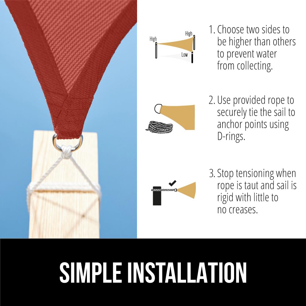 GORILLA GRIP shade sail allowing air and light breeze