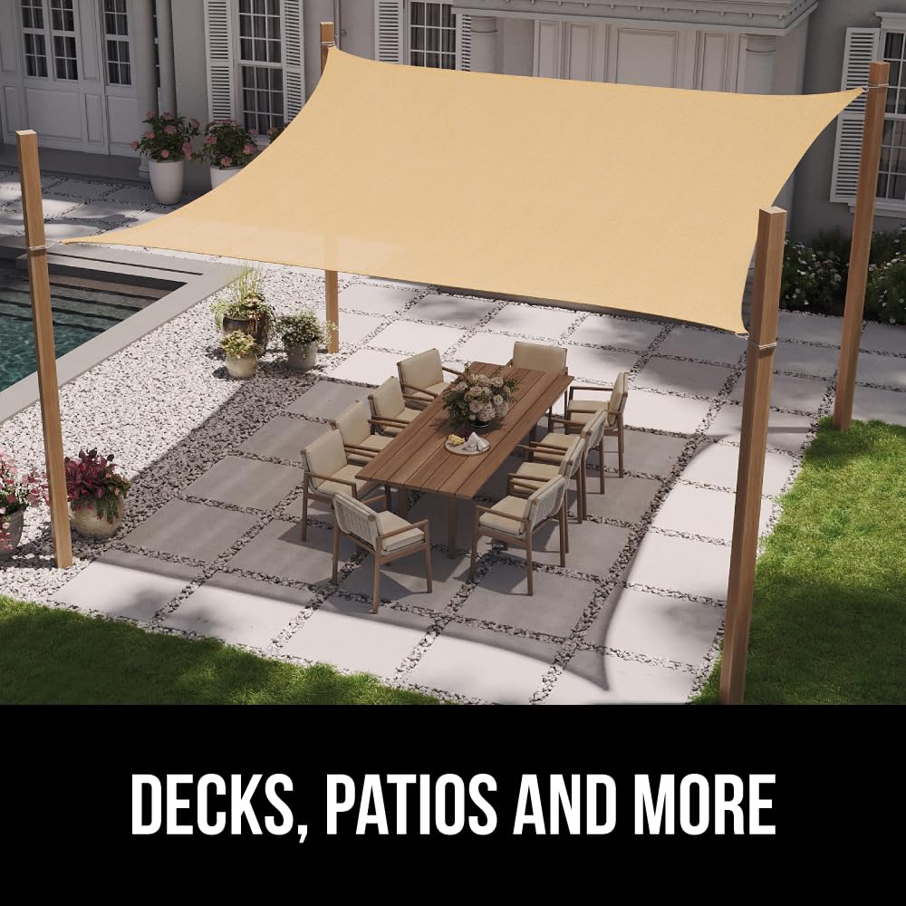 GORILLA GRIP Shade Sail displayed on a patio